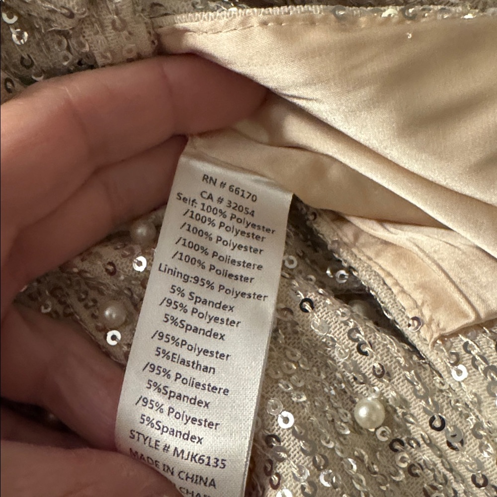 Mable Anthropolgie Women's Sparkling Sequin Blazer - Cream - Picture 6 of 7